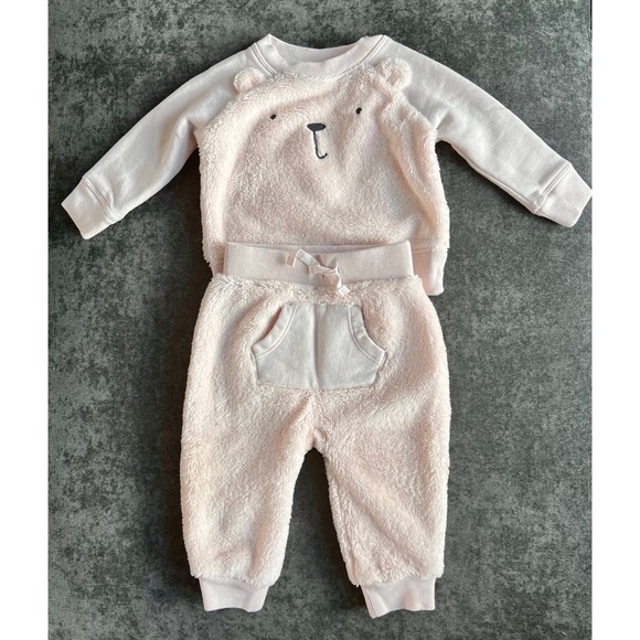 Baby Gap Pink Brannan Bear Sweat Suit - Picture 1 of 9